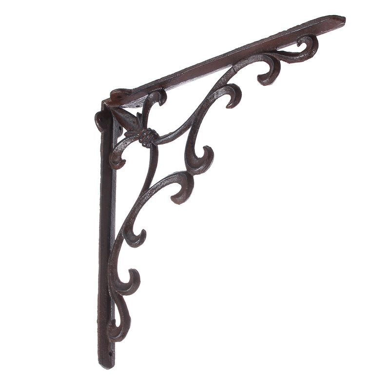 Cast Iron Wall Shelf Mount Bracket Support Mounted Supporter Home Garden Rusty