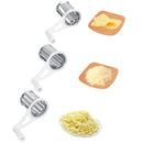 3 In 1 Manual Cheese Grater Rotary Grater Butter Vegetable Fruit Slicer Cutter Kitchen