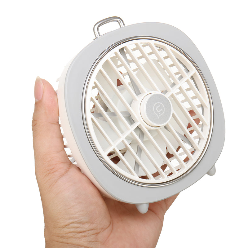 DC 5V 4W Portable USB Fan Air Cooling Cooler with Night Light for Desktop Office Travel