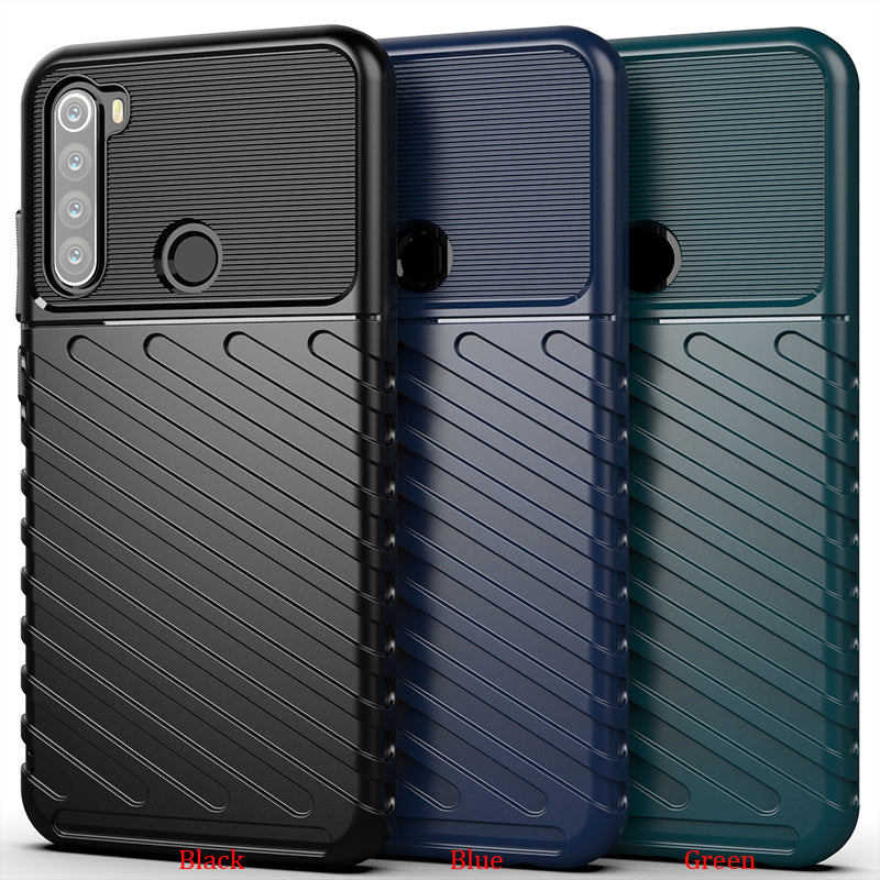 For Xiaomi Redmi Note 8T Case Bakeey Armor Military Protect Rugged Shockproof Anti-Fingerprint Soft TPU Protective Case