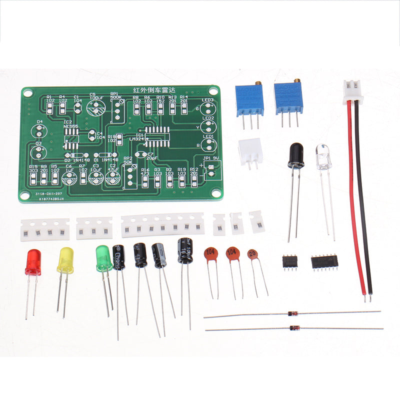 Infrared Parking Sensor Kit Infrared Reversing Speed Reminder Electronic PCB Circuit Board Production DIY Kit