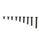 Suleve M6CH1 80Pcs M6 Carbon Steel Screw Hex Socket Flat Head 10.9 Grade 10-45mm Bolt Assortment