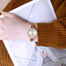 IBSO S8688L Ultra Thin Ladies Wrist Watch Crystal Elegant Design Leather Strap Quartz Watch