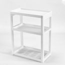 3/4 Layers Multi-use Storage Shelf Simple Floor Standing Storage Rack Living Room Bathroom Kitchen Rack Bookshelf Display Stand Compartment Shelf