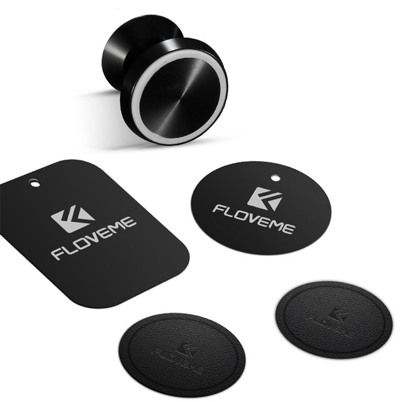 Floveme 2PCS Ultra-thin Leather Metal Plate Car Mount Accessory for Magnetic Phone Holder