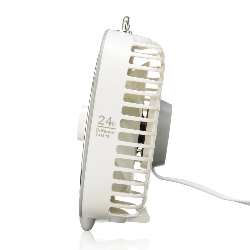 DC 5V 4W Portable USB Fan Air Cooling Cooler with Night Light for Desktop Office Travel