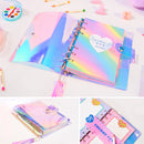 Spiral Notebook Planner Organizer Dividers Agenda Weekly Personal Travel Diary Journal Laser Transparent Rainbow Note Books