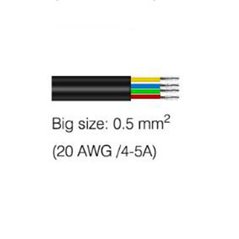Big Size 4 Pin 4A 20AWG Waterproof Female And Male Connector Cable Wire for RGB LED Strip Light
