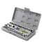 40Pcs 3/8inch And 1/4inch Drive Socket Set Tool Kit Ratchet Wrench Extension Bar For Car Motorcycle