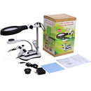 10X Soldering Magnifier Desk Lamp Repair Clamp Desktop Magnifying Glasses with 18 LED Light