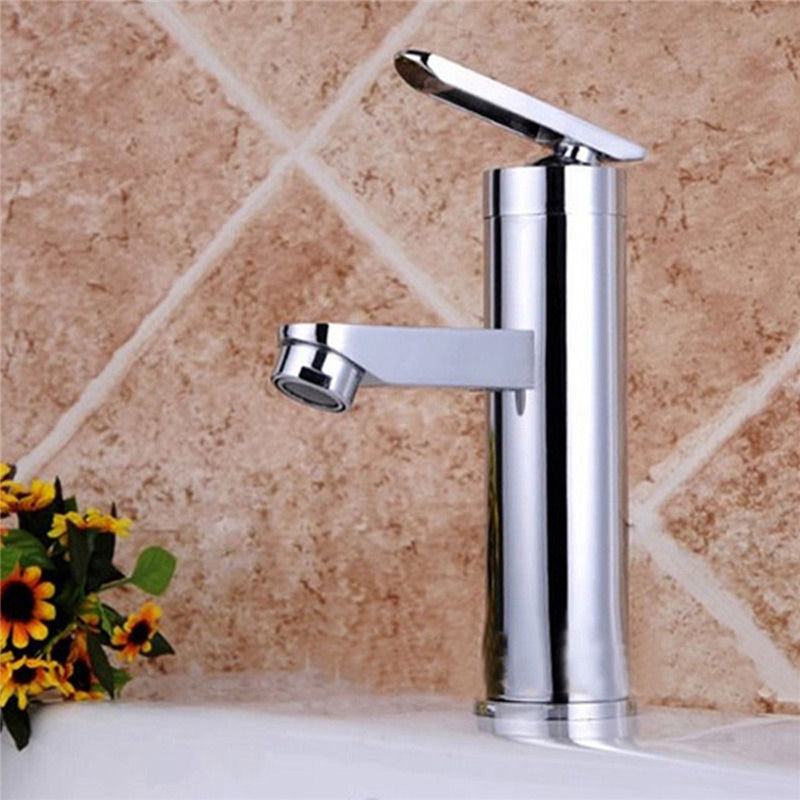 Bathroom Kitchen Basin Faucet Single Handle Deck Mounted Faucets Hot & Cold Water Mixer Taps