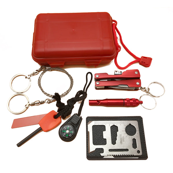 SOS Emergency Survival Equipment Kit Outdoor Survival Gear Tool EDC Camping Hiking Survival Tools Kit