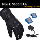 Waterproof Electric Battery Heating Heated Gloves Thermal Winter Warmer 2600/3600mAh