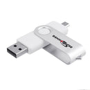 Bestrunner 2 In 1 Type-C USB 2.0 16GB OTG Flash Drive U Disk 360 Degree Rotation for Type-C Smart Phone Tablet Laptop