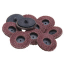 10Pcs 2 Inch 40-120 Grit Flap Disc Sanding Wheels R Roloc Threaded Twist Lock Kit Abrasive Tool
