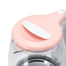 PINKBUNNY 1500W 1.8L Portable Stainless Steel Glass Travel Electric Kettle Fast & Safe