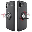 C-KU 360 Rotating Ring Grip Kicktand Protective Case For iPhone