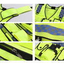 Mesh Breathable Fluorescent Yellow Safety Clothing Safety Adjustable Hi-Vis Safety Vest High Reflective Jacket Security Cloth and Pocket