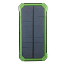 Waterproof 8000mAh Portable Solar Charger Dual USB Battery Power Bank