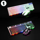 Q210 Rainbow Backlit USB Wired 104Key Mechanical Keyboard and 1600 DPI LED Mouse Combo