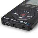 HanRongDa HRD-767 Mini Pocket Radio Aircraft Band Receiver Portable Radio LCD Display Lock Button FM/AM/AIR Radio with Earphone