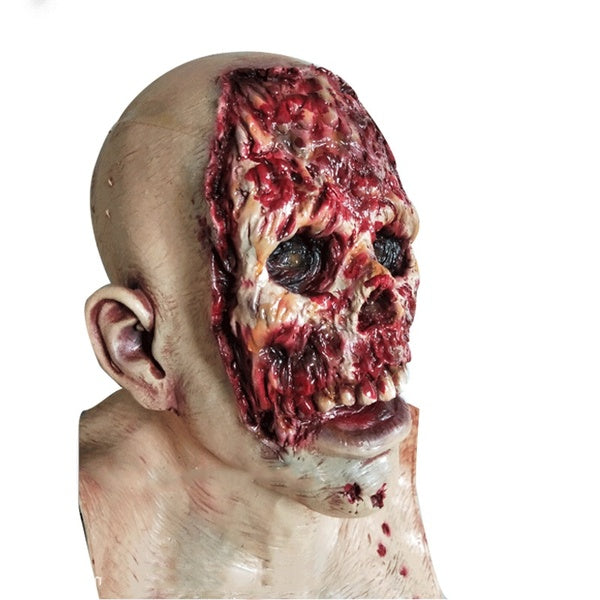 Adult Halloween Latex Bloody Mask Zombie Clown Horror Scary Costume Cosplay