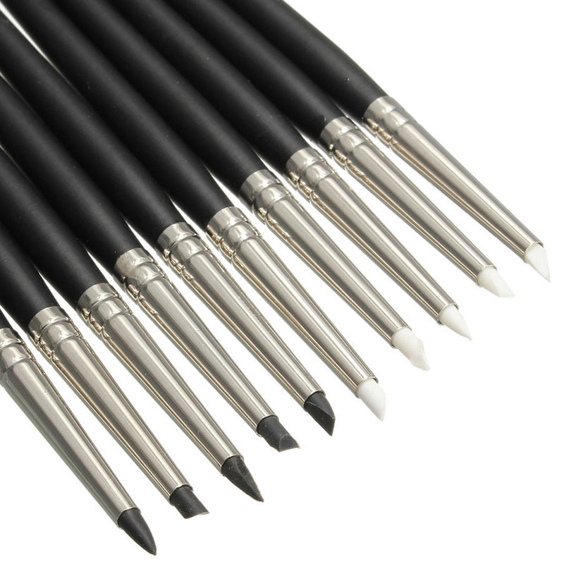 10 Pcs Soft Silicone Polymer Clay Rubber Pen Clay Sculpting Modelling Clay Crafts Tools 15CM