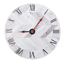 11'' Wood Wall Clock Diameter 28CM with Seamless Hook Round Room Home Bar Decor