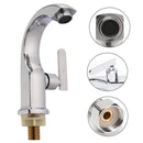 Chrome Finish Single Lever Home Bathroom Basin Faucet Spout Sink Cold Water Tap