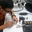 9892B 1.0/1.5/2.0/2.5/3.5X Headbrand Magnifier Magnifying Glass Eye Repair Loupe 2 LED Light