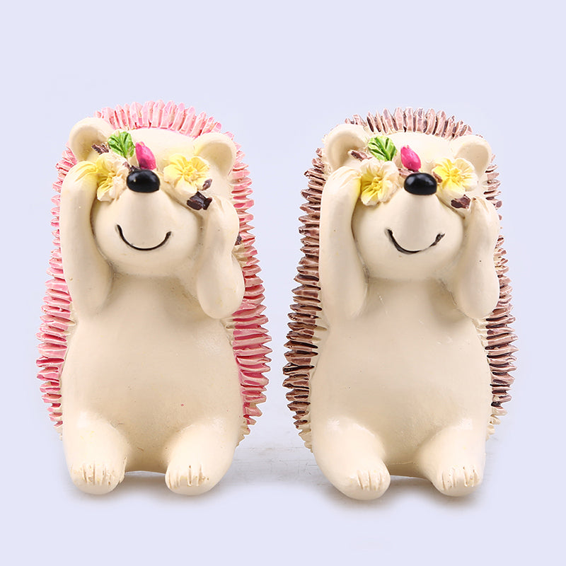 Honana BX Resin Shy Hedgehog Toothbrush Suction Holder Wall Mount Plug Socket Organizer Sundry Key