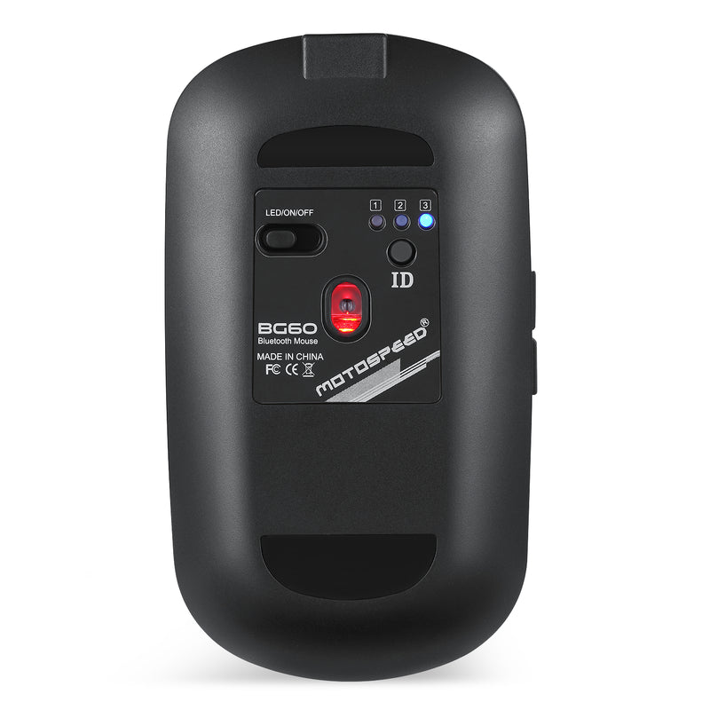 Motospeed BG60 2.4GHz Wireless bluetooth 4.0 LED Chargable Mini Mouse 2400DPI