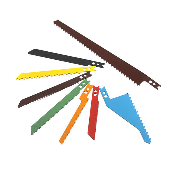 8pcs Jigsaw Blades Sabre Scroll Assortment Set Wood Metal Steel Drywall Blades