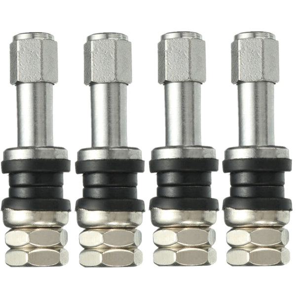 4X Universal TR43E Metal Clamp-in Tubeless Tyre Tire Wheel Schrader Valve