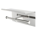 Double Toilet Paper Holder 304 Stainless Steel Bathroom Roll Tissue Roller Holder Wall Storage Shelf Rack