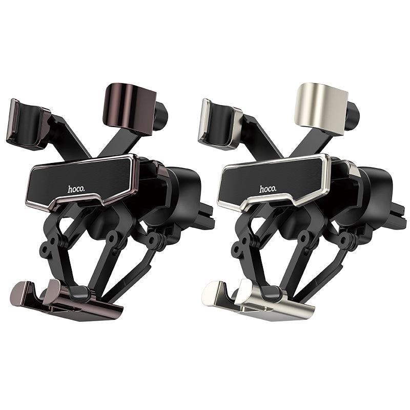 HOCO Metal Gravity Linkage Automatic Lock Air Vent Car Phone Holder Car Mount for 4.0-6.5 Inch Smart Phone for iPhone 11 for Samsung Note 10 for Xiaomi Mi9 Redmi Note 8
