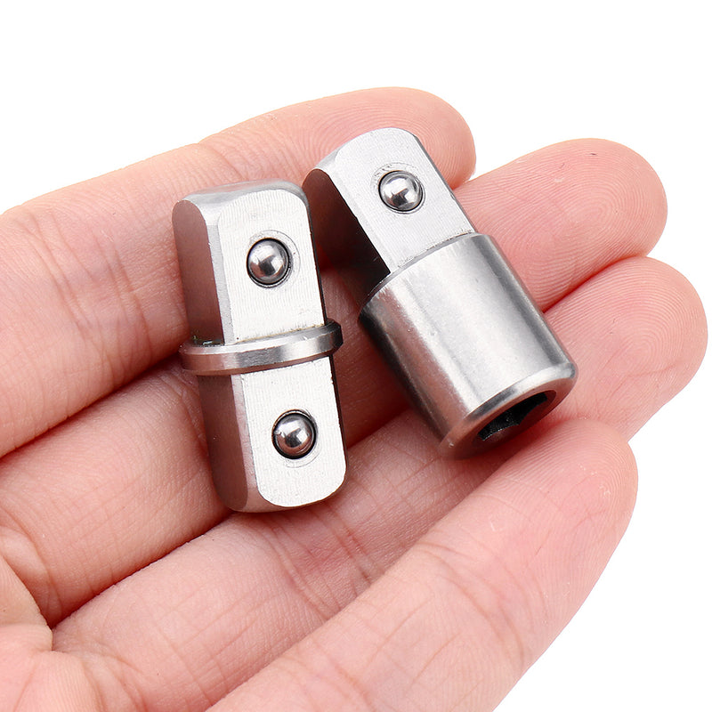 2Pcs 3/8 Inch Turns To 3/8 Inch or 3/8 Inch Turns To 1/4 Inch Hexagon Head For Universal Extension Wrench Adapter