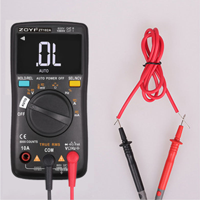 ZT102A Auto Functional Multimeter 6000 Counts Back Light AC/DC Ammeter Voltmeter Ohm Frequency Diode Temperature
