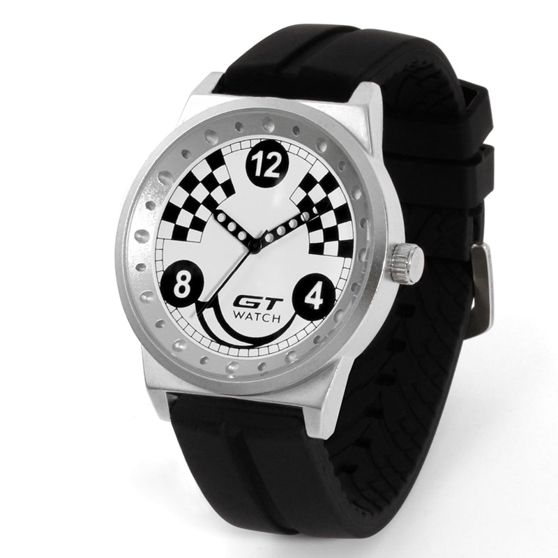GT 002 Sport Fashion Casual Silica Gel Watch Band Car Racing Style Men Quartz Wrist Watch