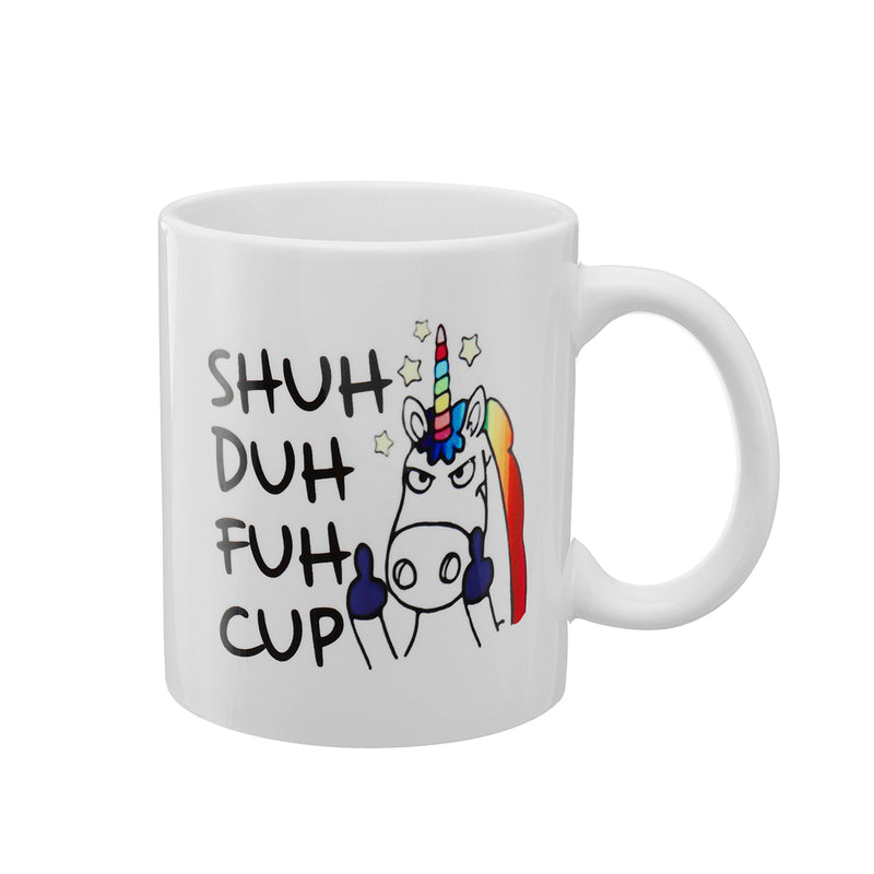 Shuh Duh Fuh Cup Funny Unicorn Mug Gift Coffee Mugs for Coworkers Office Home Present