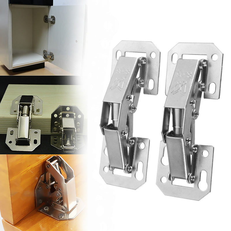 2pcs Cabinet Bridge Hinge Cupboard Door Hinge