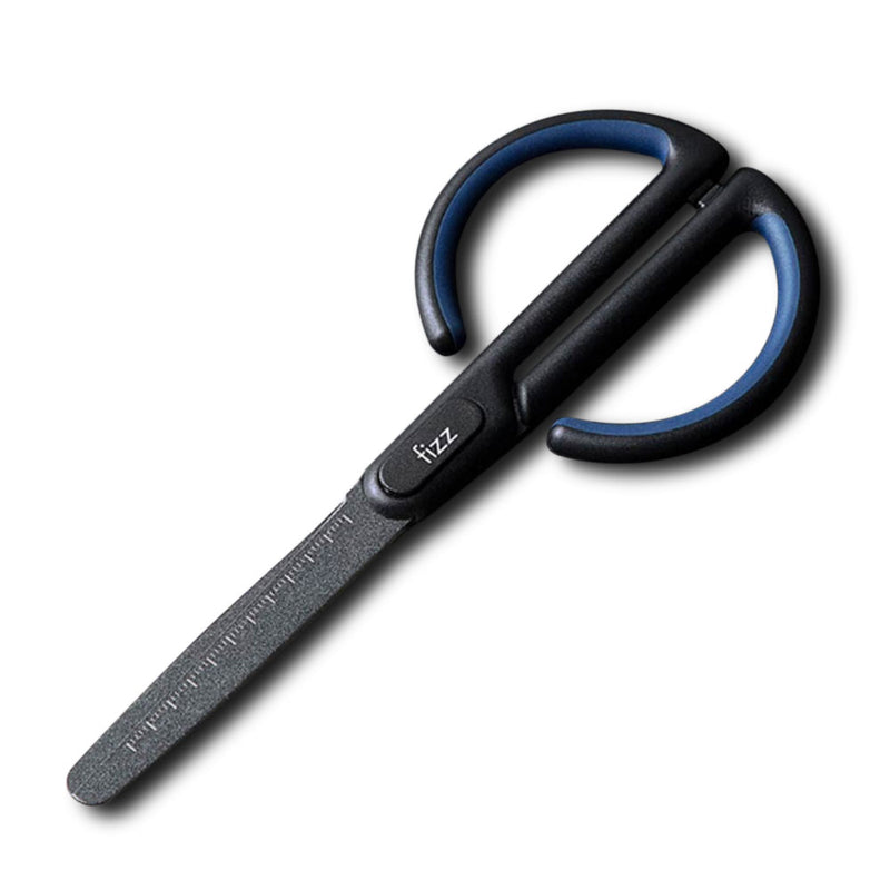 Fizz FZ212003 Anti-Stick Scissors With Scale Stationary Scissor Household Diy Rounded Cutter Head
