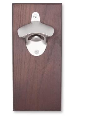 Wall Mounted Bottle Opener Rustic Wood Alloy Cap Catcher Kitchen Bar Decorations