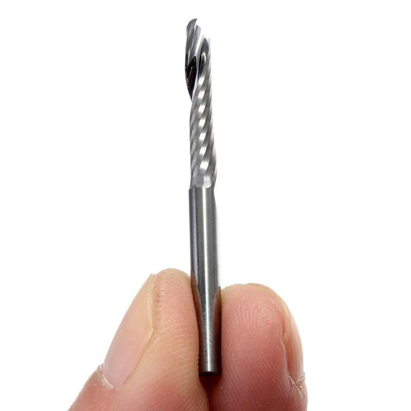 10pcs 3.175x17mm Single Flute End Mill Cutter 1/8 Inch Shank Tungsten Steel CNC Router Bit