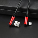 Bakeey 90 Degree Reversible 2.4A Micro USB Charging Data Cable 3.28ft/1m for Xiaomi Redmi Note 5