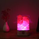 USB Power Supply Natural Himalayan Salt Lamp Unique Crystal Salts Night Light Home Bedroom Lighting