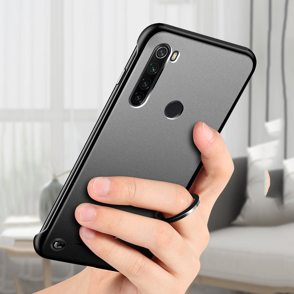 For Xiaomi Redmi Note 8 Case Bakeey Translucent Frameless Ultra-Thin Anti Fall Matte Hard PC Protective Case with Finger Ring