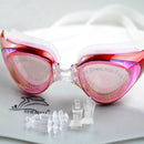 Electroplated Myopia Goggles Waterproof Anti Fog Anti-UV Wearable Swimming Glasses
