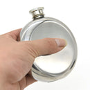 5oz Mirror Glossy Jug 201Stainless Steel Round Whiskey Flask Portable Alcohol Hip Flask Wine Bottle