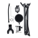 95cm Microphone Metal Bracket Suspension Arm Quakeproof Mobile phone Adjustable Blowout Preventer Table Mounting Clamp